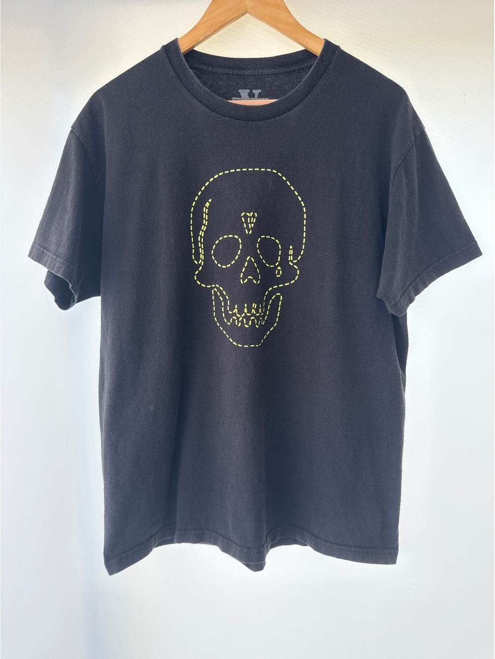 Vlone x Neighborhood Skull T Shirt L Black Made USA Graphic Streetwear Japan